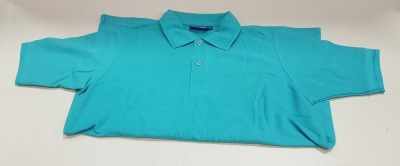 57 X BRAND NEW PAPINI APS MINT COLOURED POLO SHIRTS IN SIZE UK XS(14)-3XL(43)