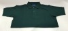 50 X BRAND NEW PAPINI APS GREEN COLOURED POLO SHIRTS IN SIZE UK XS (26) XL (22) XXL (12)