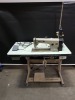 1 X BROTHER B755-MK2 INDUSTRIAL LOCKSTITCH SEWING MACHINE COMES WITH TABLE AND FOOT PEDALS