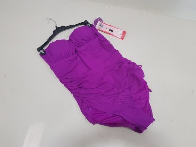 6 PIECE MIXED SPANX LOT CONTAINING 6 X PURPLE ONE PIECE SWIMSUITS