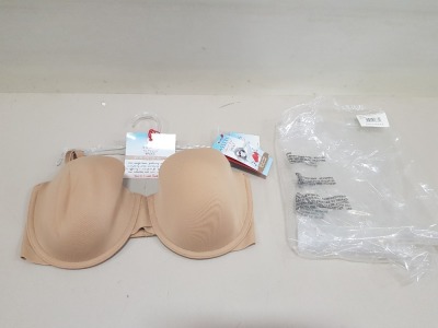 48 X BRAND NEW SPANX SLIP FREE SHOULDERLESS BRA IN NUDE SIZE 34D RRP $38.00 (TOTAL RRP $1824)