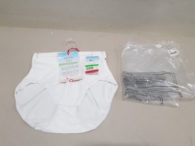 21 X BRAND NEW SPANX LOT WHITE CHEEKY CONTROL HIGH CUT BRIEFS SIZE LRG