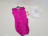 8 X BRAND NEW SPANX HALTER ONE PIECE SWIMSUIT IN BERRY UK SIZE 12 RRP $188.00 (TOTAL RRP $1504.00)