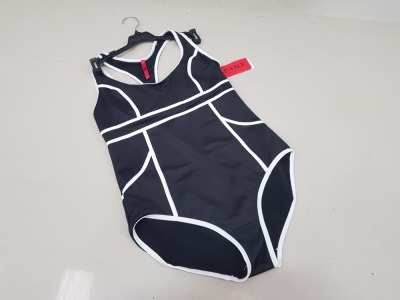 9 X BRAND NEW SPANX ONE PIECE JET BLACK SWIMSUIT UK SIZE 10 RRP $128.00 (TOTAL RRP $1152.00)