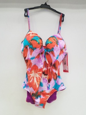 15 X BRAND NEW SPANX ALOHA FLORAL ONE PIECE SWIMSUITS IN VARIOUS SIZES