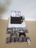 15 PIECE MIXED CONSOLE LOT CONTAINING A PS4, PS4 GAMES, PS4 CONTROLLERS AND MATCH ATTACK EXTRAS CARDS