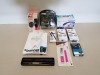 11 PIECE MIXED LOT CONTAINING VISION VR 360 DEGREE VIRTUAL REALITY HEADSET, MAX FITNESS PRO SMART WATCH, SENNHESIER HEADSET AND BANNER SCHOOLWEAR SHIRT ETC