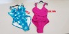 9 PIECE SPANX MIXED LOT CONTAINING 3 X TROPIC CHARGE ONE PIECE SWIMSUITS AND 6 X RICH BERRY DRAPED ONE PIECE SWIMSUITS RRP $198.00