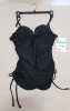 24 X BRAND NEW SPANX JET BLACK PUSH UP TANKINIS SIZE SMALL AND MEDIUM RRP $34.99 (TOTAL RRP $839.76)