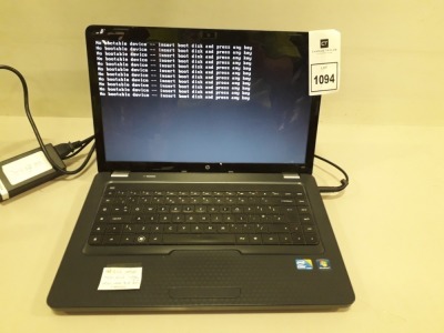 1 X HP G62 LAPTOP - INTEL CORE I3 2.4 GHZ HARD DRIVE WIPED - NO OS - WITH CHARGER