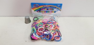 1000+ PIECE LOT CONTINING COLOURFUL ACCESSORIES ENDLESS FLEXIBLE LOOM BANDS ( IN VARIOUS COLOURS ) - COMES IN FULL PALLET