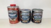 25 X BRAND NEW PAINT AND THINNER LOT TO INCLUDE 21 X HAMMERITE DIRECT TO RUST METAL PAINT ( SMOOTH BLUE ) 750 ML AND 4 X HAMMERITE BRUSH CLEANER AND THINNERS - 1L