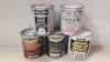 36 X BRAND NEW PAINT LOT TO INCLUDE16X RONSEAL WEATHERPROOF WOOD PAINT ( IN GREY STONE SATIN AND GREY SATIN ) , 4 X RUST-OLEUM FURNITURE PAINT ( DUSTY PINK) , 14 X JOHNSTONE'S UNDERCOAT INTERIOR WOOD AND METAL ( BRILLIANT WHITE ) AND RONSEAL OUTDOOR VARNI