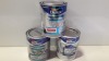 30 X BRAND NEW DULUX LOT TO INCLUDE DULUX WEATHERSHIELD FOR EXTERIOR WOOD AND METAL ( GALLANT GREY AND HIGH GLOSS CRANBERRY CRUSH , SATIN GREEN GLADE ) , AND DULUX WEATHERSHIELD EXTERIOR JUST WOOD PRESEVATIVE PRIMER . ALL IN 750 ML