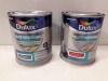 30 X BRAND NEW DULUX WEATHERSHIELD FOR EXTERIOR AND INTERIOR ( GALLANT GREY AND CRANBERRY CRUNCH ) ALL 750 ML