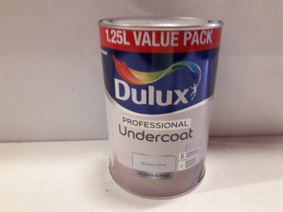 20 X BRAND NEW DULUX PROFFESIONAL UNDERCOAT ( IN BRILLIANT WHITE ) ALL 1.25 L