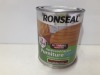 30 X RONSEAL LOT TO INCLUDE HARD WOOD GARDEN FURNITURE STAIN ( NATURAL CEDAR ) AND DIAMOND HARD FLOOR PAINT ( SATIN SLATE ) ALL IN 750 ML