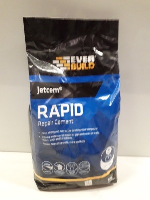 8 X BRAND NEW EVERBUILD JETCEM RAPID REPAIR CEMENT 6KG PP