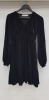 40 X BRAND NEW OASIS VELVET EMPIRE LINE FRILL HEM SKATER DRESSES IN BLACK SIZE LARGE AND MEDIUM