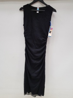 20 X BRAND NEW SPANX DRAPED DRESS ALL IN BOLD BLACK ALL IN XL - IN 2 TRAYS