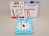 40 X BRAND NEW SPANX LOT CONTAINING SHEER MID THIGH SHAPER SHORTS ( SIZE 3X IN NUDE COLOUR ) , SPANX POWER PANTIES ( SIZE F IN BARE COLOUR ) , SPANX SHAPING PANTYHOSE ( SIZE 3 COLOUR BLACK )