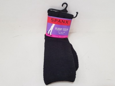 40 X BRAND NEW SPANX PACKS OF 3 COZY , SUPER SOFT , KNEE SOCKS RRP $ 18.00 PP ( RRP $ 2160 TOTAL )