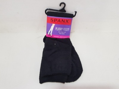 48 X BRAND NEW SPANX PACK OF 3 COZY , SUPER SOFT KNEE SOCKS ( ALL IN BLACK ) RRP $ 18.00 PP ( RRP $ 864 TOTAL )