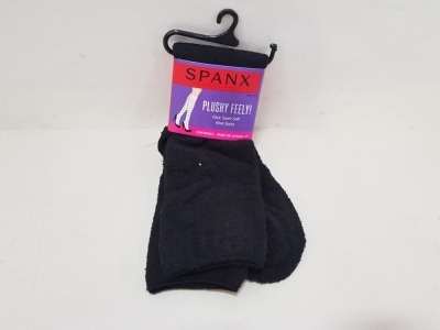 48 X BRAND NEW SPANX PACK OF 3 COZY , SUPER SOFT KNEE SOCKS ( ALL IN BLACK ) RRP $ 18.00 PP ( RRP $864 TOTAL )
