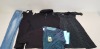 15 PIECE MIXED CLOTHING LOT CONTAINING ARGENTINA FOOTBALL T SHIRT, DOROTHY PERKINS SPARKLED DRESS, DOROTHY PERKINS JEANS AND EVANS BUTTONED TOP ETC