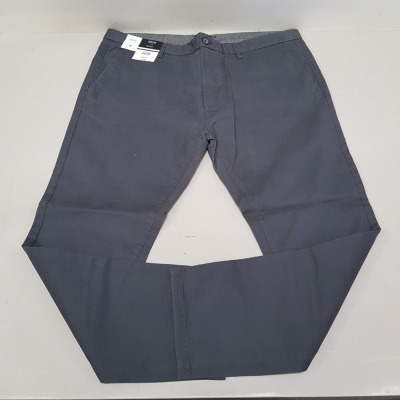 12 X BRAND NEW BURTON MENSWEAR SKINNY GREY TROUSERS SIZE 42R RRP £20.00 (TOTAL RRP £240.00)