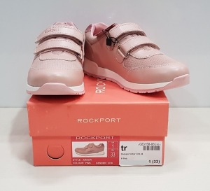 6 X BRAND NEW ROCKPORT PINK 2 STRIPED SHOES IN KIDS UK SIZE 2