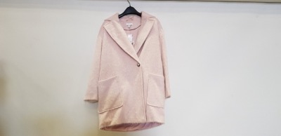 12 X BRAND NEW DOROTHY PERKINS PINK BUTTONED JACKETS UK SIZE 8, 14 AND 16 RRP £65.00 (TOTAL RRP £780.00)