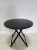 7 X BLACK COLOURED CIRCLE TABLES SIZE - 80CM DIAMETER - (NOTE: FACTORY SECONDS SOME VENEER MAY BE LIFTING, MINOR SCRATCHES) - BOXED