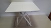 5 X WHITE COLOURED SQUARE TABLES SIZE - 80CM DIAMETER - (NOTE: FACTORY SECONDS SOME VENEER MAY BE LIFTING, MINOR SCRATCHES) - BOXED