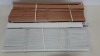 35 X BRAND NEW SUNWOOD BLINDS IN VARIOUS SIZES AND STYLES- SIZES TO INCLUDE ( 60 X 130CM , 70 X 130CM , 67CM X 130CM ETC)