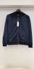 6 X BRAND NEW BURTON MENSWEAR LONDON NAVY ZIP UP JACKETS SIZE XL AND XXL RRP £55.00 (TOTAL RRP £330.00)