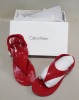 5 X BRAND NEW CALVIN KLEIN JANNY MOULDED CRIMMSON RED SHOES UK SIZE 5