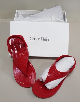 5 X BRAND NEW CALVIN KLEIN JANNY MOULDED CRIMMSON RED SHOES UK SIZE 5