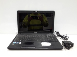 1 X TOSHIBA C660 LAPTOP WITH INTEL CORE I3 2.4GHZ - HARD DRIVE WIPED - NO OS - WITH CHARGER