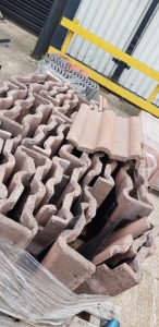 50 X BRAND NEW CLAY ROOF VERGE TILES ( LEFT AND RIGHT ) ( 36 X 42 CM )