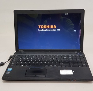 1 X TOSHIBA C50 LAPTOP WITH INTEL INSIDE - HARD DRIVE WIPED - NO OS - WITH CHARGER