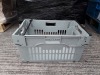 40 X PLASTIC STACKABLE TRAYS IN GREY ( DEPTH - 30 CM LENGTH - 60 CM WIDTH 40 CM )