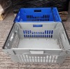 40 X PLASTIC STACKABLE TRAYS IN BLUE ( DEPTH - 30 CM LENGTH - 60 CM WIDTH 40 CM )