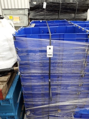 27 X STACKABLE TRAYS ( DEPTH 35CM - LENGTH 60 CM - WIDTH 35 CM ) ALL IN BLUE