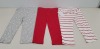 31 X BRAND NEW RETAIL BRANDED 3 PACK BABY GIRLS PANTS SIZE 18-23 MONTHS AND 6-9 MONTHS RRP £7.00 (TOTAL RRP £350.00)