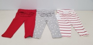 48 X BRAND NEW RETAIL BRANDED 3 PACK BABY GIRLS PANTS SIZE 6-9 MONTHS RRP £7.00 (TOTAL RRP £336.00)