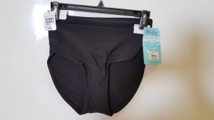 19 X BRAND NEW SPANX FULL COVERAGE BOTTOMS IN JET BLACK SIZE MEDIUM RRP $29.99 (TOTAL RRP £569.81)