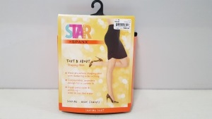 28 X BRAND NEW SPANX SHAPING SKIRTS IN BLACKDROP BLACK SIZE SMALL AND MEDIUM RRP $48.00 (TOTAL RRP $1344.00)