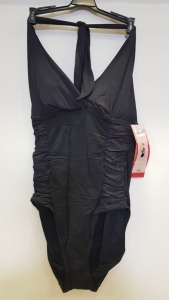 6 X BRAND NEW SPANX HALTER ONE PIECE SWIMSUITS IN BLACK UK SIZE 10 RRP $188.00 (TOTAL RRP $1128.00)