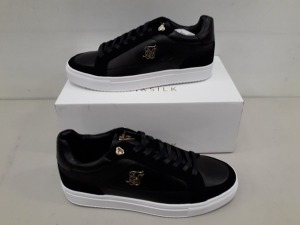 5 X BRAND NEW SIKSILK GHOST BLACK SHOES UK SIZE 10, 11 AND 12